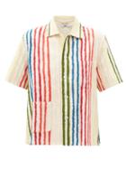 Matchesfashion.com Bode - Chenille-striped Silk-blend Shirt - Womens - Multi
