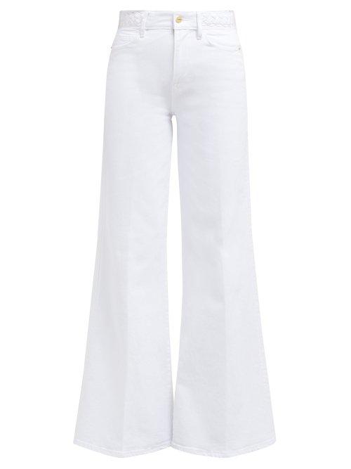 Matchesfashion.com Frame - Le Palazzo Wide Leg Jeans - Womens - White