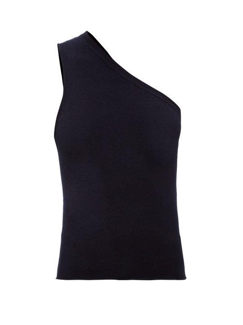 Matchesfashion.com Extreme Cashmere - No.108 Asymmetric Stretch-cashmere Sweater - Womens - Navy