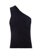 Matchesfashion.com Extreme Cashmere - No.108 Asymmetric Stretch-cashmere Sweater - Womens - Navy