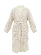 Ladies Rtw Brunello Cucinelli - Belted Alpaca-blend Knit Cardigan - Womens - Cream