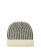Saint Laurent Striped Wool Beanie Hat