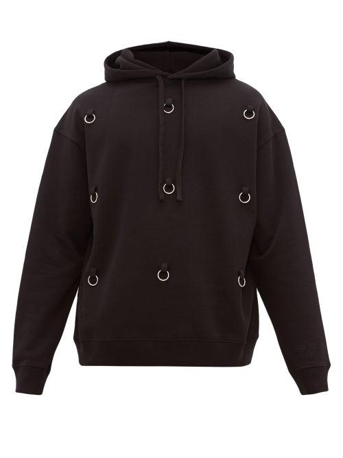 Matchesfashion.com Raf Simons - Ring Cotton Jersey Hooded Sweatshirt - Mens - Black