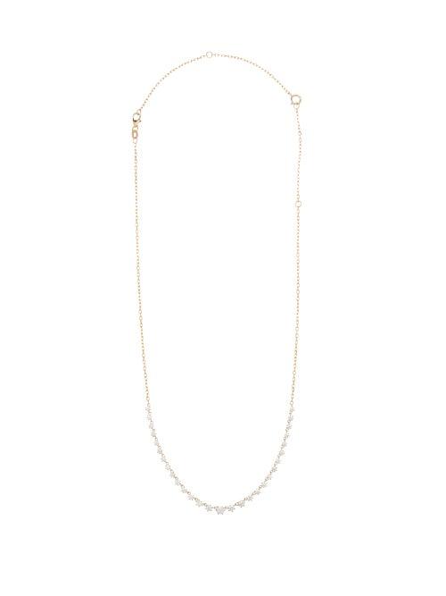 Matchesfashion.com Jade Trau - Penelope Large Diamond & 18kt Gold Necklace - Womens - Yellow Gold