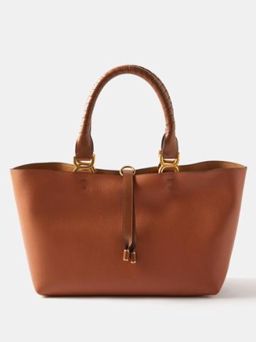Chlo - Marcie Medium Leather Tote Bag - Womens - Tan