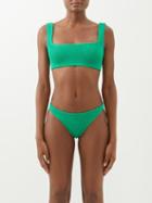 Hunza G - Xandra Crinkle-knit Bikini - Womens - Emerald