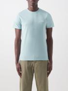 A.p.c. - Item Logo-print Jersey T-shirt - Mens - Blue