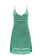 Loewe Paula's Ibiza - Pointelle-knit Dress - Womens - Green