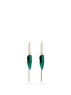Matchesfashion.com Isabel Marant - Wild Fly Mismatched Drop Earrings - Womens - Green Multi