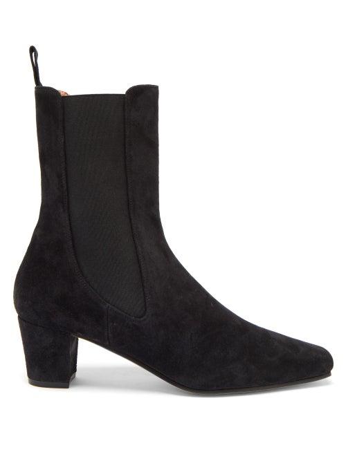Matchesfashion.com Paris Texas - Square-toe Suede Chelsea Boots - Womens - Black