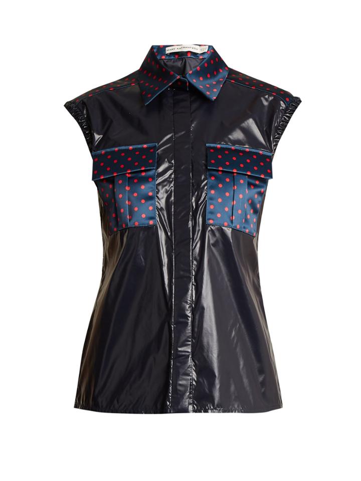 Mary Katrantzou Lily Polka-dot Detail Sleeveless Shirt