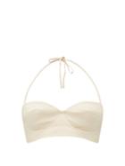 Fe Noel - Halterneck Linen Crop Top - Womens - Ivory
