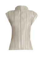 Pleats Please Issey Miyake High-neck Pleated Top