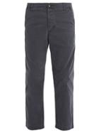 Matchesfashion.com Gucci - Logo Patch Straight Leg Cotton Cropped Trousers - Mens - Black