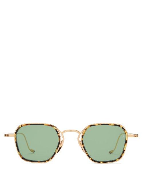 Matchesfashion.com Jacques Marie Mage - Wyatt Wellington Frame Metal Sunglasses - Mens - Tortoiseshell