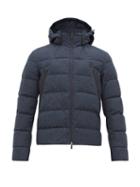 Matchesfashion.com Herno - Laminar Houndstooth Quilted Down Jacket - Mens - Navy Multi