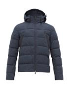 Matchesfashion.com Herno - Laminar Houndstooth Quilted Down Jacket - Mens - Navy Multi