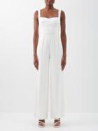 Saloni - Rachel Crepe Jumpsuit - Womens - Ivory
