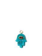 Jacquie Aiche - Hamsa Amethyst, Chrysocolla & 14kt Gold Charm - Womens - Green