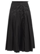 Ladies Rtw Moncler - Pleated Technical-shell Skirt - Womens - Black