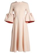 Roksanda Turlin Bell-sleeved Fluted Crepe Dress
