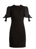 Matchesfashion.com Redvalentino - Abito Puff Sleeve Jersey Dress - Womens - Black