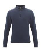 Belstaff - High-neck Quilted-shell And Wool Sweatshirt - Mens - Navy