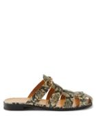 Gucci - Horsebit Python-effect Leather Sandals - Mens - Multi