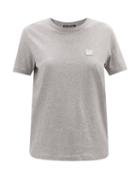 Acne Studios - Face-patch Cotton-jersey T-shirt - Womens - Grey