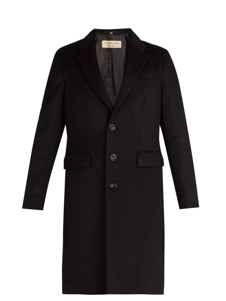 Burberry Single-breasted Wool And Cashmere Blend Overcoat