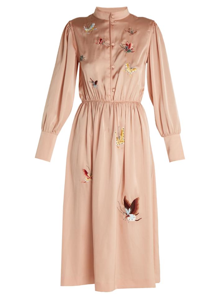 M.i.h Jeans Turner Embroidered-satin Dress