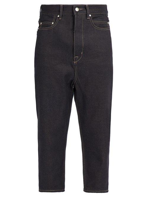 Matchesfashion.com Rick Owens - Collapse Mid Rise Cropped Jeans - Mens - Indigo