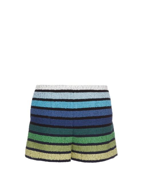 Sonia Rykiel Striped Cotton-blend Tweed Shorts