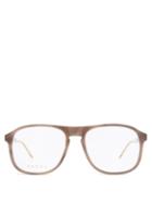 Matchesfashion.com Gucci - Square Acetate Glasses - Mens - Brown