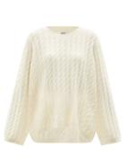 Totme - Oversized Cable-knit Cashmere Sweater - Womens - Ivory
