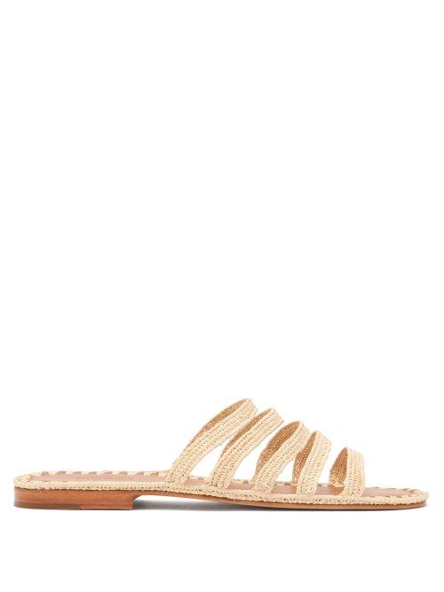 Matchesfashion.com Carrie Forbes - Asmaa Raffia Sandals - Womens - Cream