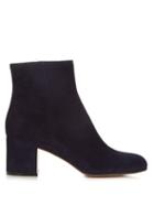 Gianvito Rossi Margaux Block-heel Suede Ankle Boots