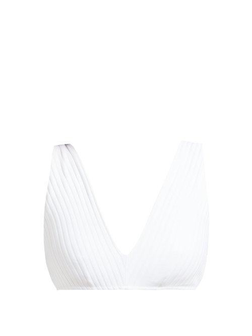 Matchesfashion.com Araks - Una Ribbed Bikini Top - Womens - White