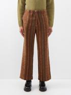 Our Legacy - Borrowed Boucl Wool-blend Trousers - Mens - Brown Multi