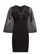 Matchesfashion.com Givenchy - Crystal Embellished Cape Mini Dress - Womens - Black Multi