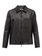 Studio Nicholson - Rafi Patch-pocket Leather Jacket - Mens - Black