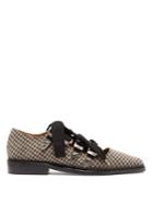 Toga Checked Wool Point-toe Flats