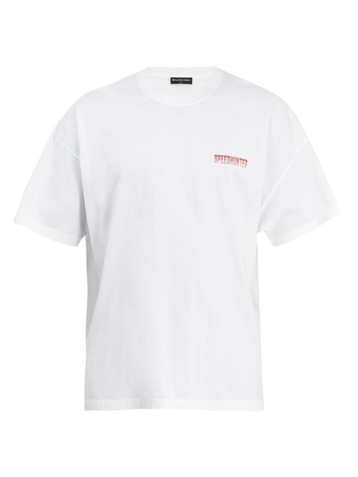 Balenciaga Speedhunter-print Cotton-jersey T-shirt