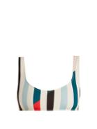 Matchesfashion.com Solid & Striped - The Elle Striped Bikini Top - Womens - Blue Multi