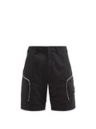 Mens Rtw Stone Island Shadow Project - Zipped Cotton-blend Cargo Shorts - Mens - Black