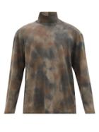 Matchesfashion.com Our Legacy - Long Sleeved Tie Dyed Jersey T Shirt - Mens - Brown Multi