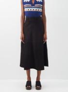 Sea - Dorothea Suede Midi Skirt - Womens - Chocolate