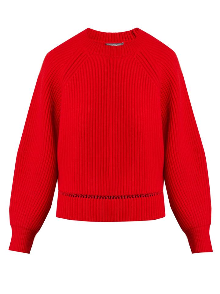 Alexander Mcqueen Ribbed Wool-blend Sweater