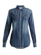 Matchesfashion.com Saint Laurent - Classic Denim Shirt - Womens - Denim