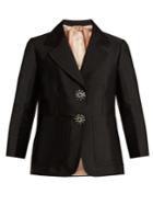 No. 21 Button-embellished Satin Jacket